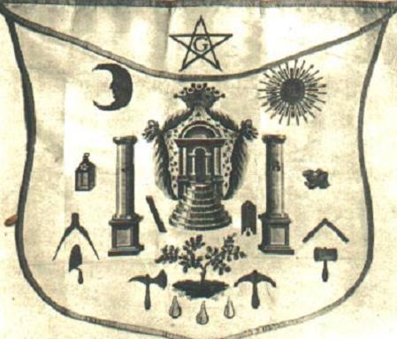 Tablier maçonnique du XVIII° siècle - B.N. Section maçonnique.JPG