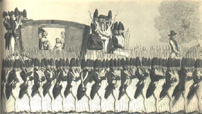 Retour de la famille Royale à Paris le 25 juin 1791 - gravure populaire.JPG